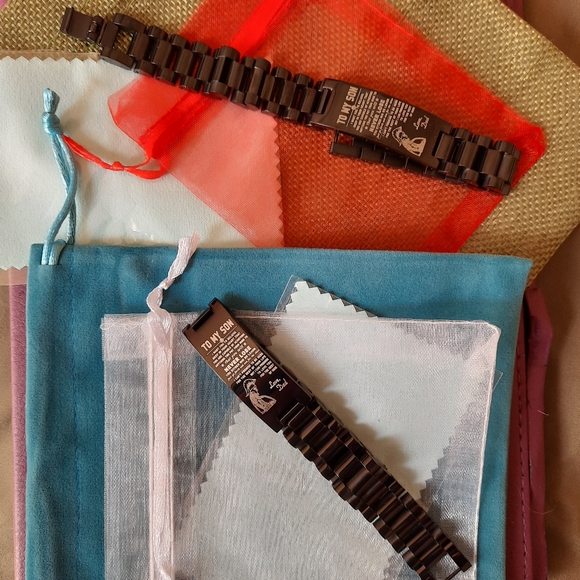 Black Stainless Steel link 'Gift to Son' Bracelet - Picture 7 of 12